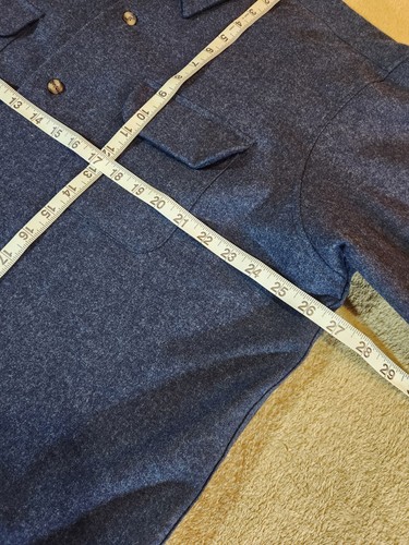 Pendleton Authentic Board Shirt Men's Size XXL 100% Virgin Wool Solid Blue - Picture 13 of 20
