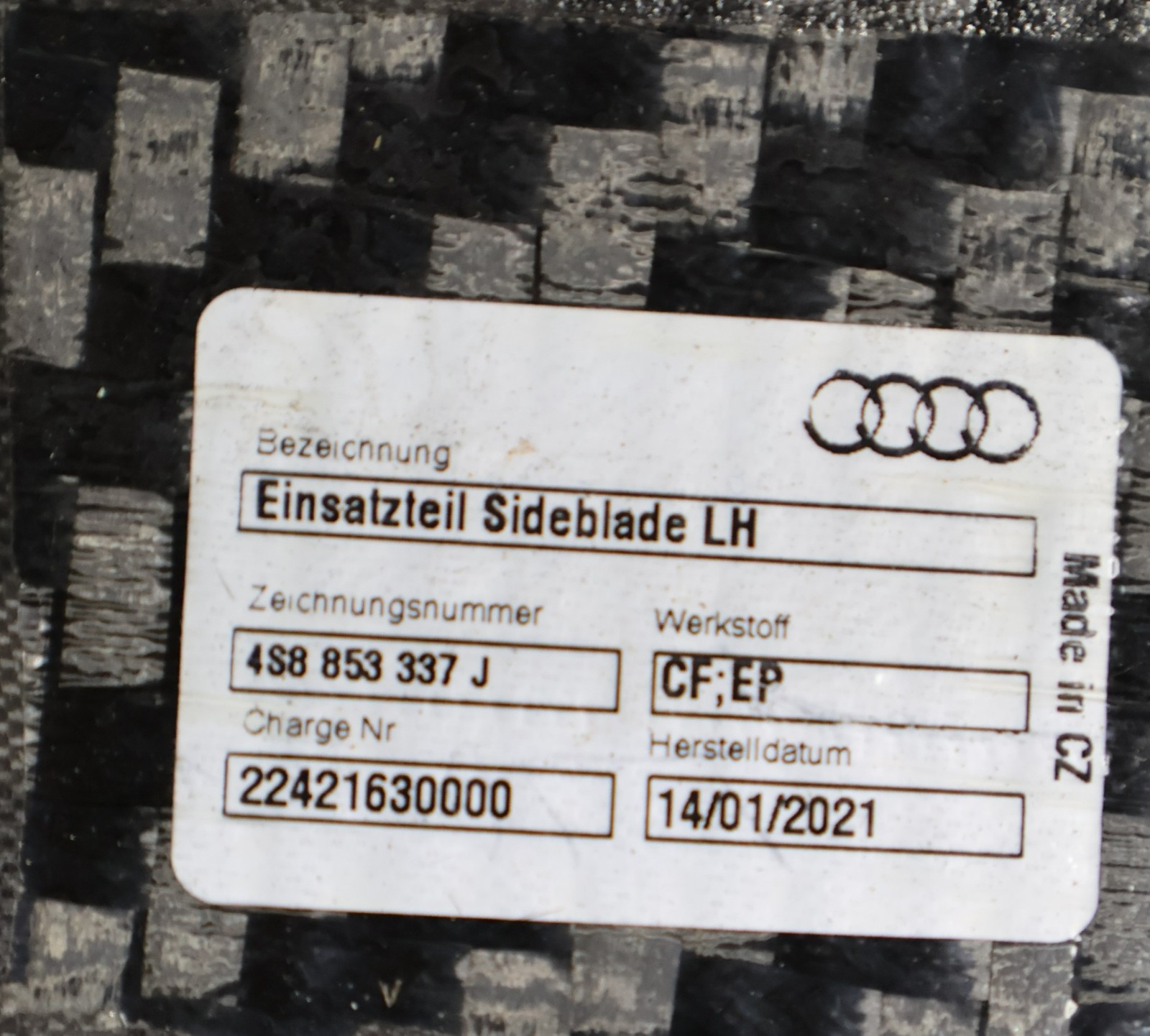 Audi R8 2017-2023 LEFT Trim molding P/N 14781