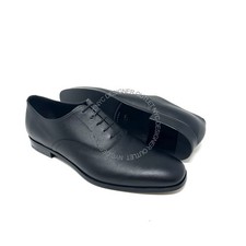 Prada Mens New In Box Black Leather Lace Up Oxford Shoes Size 8-12 US
