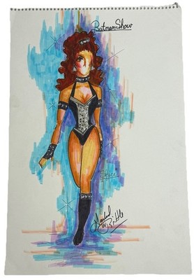 Batman Show Costume Design Original Drawing