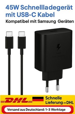 45W Schnell Ladegerät Ladekabel USB-C Für Original Samsung S25 + S24 + S23 Ultra