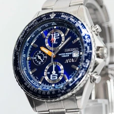 *MINT* Vintage 1999 SEIKO ANA Flightmaster 7T92-0CF0 Quartz Chronograph 43mm Men