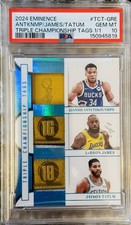 2024 Eminence Giannis/Lebron/Tatum Triple Championship Tag 1/1 PW PSA 10