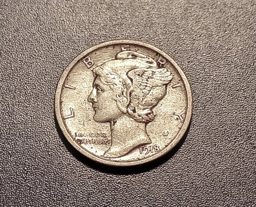 Nice AU 1918-D Mercury Dime