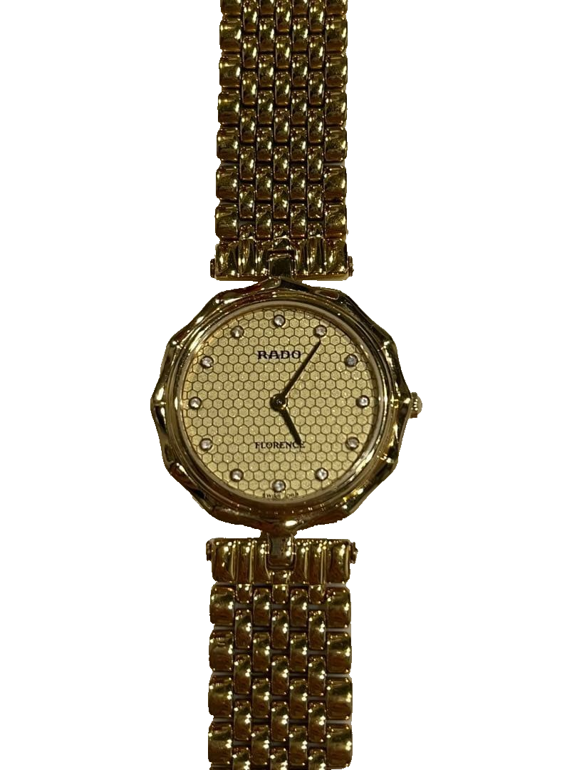 RADO Florence 133.3662.2 Gold Dial Quartz Watch Sapphire Crystal