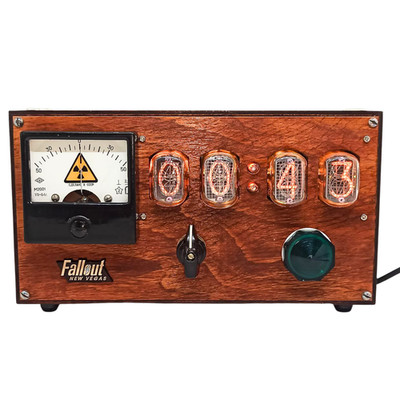 Fallout New Vegas Game Nixie Tube Table Clock IN-12 Tubes Post - Apocalypse