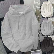 Autumn Winter Pullover for Men - Thick Hooded Sweatshirt Loose Fit Casual