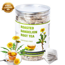 50 Bags Roasted Dandelion Root Tea Bags 2.5/Bags Natural Dried Dandelion Root