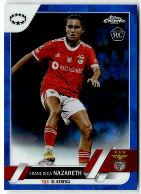 Topps Women's Champions League 2023 No. 54 Francisca Nazareth Rookie Sapphire