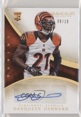 2014 Panini Immaculate Auto Gold 9/10 Darqueze Dennard #155 Rookie RC 0c6