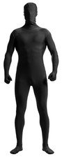 Aniler Men's and Women's Spandex Full Body Zentai Costume Bodysuit Small, Black