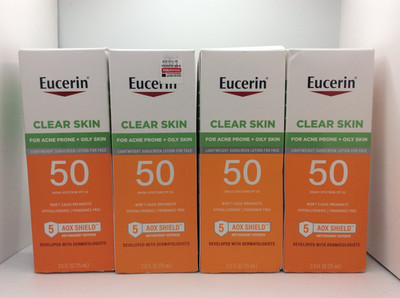 Eucerin Clear Skin, SPF 50 Lightweight Lotion Sunscreen, 05/2026  PACK OF 4 
