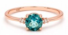 GENUINE  1.18 Ct BLUE ZIRCON & DIAMOND RING SOLID 10k  ROSE GOLD -Free Appraisal — photo 5