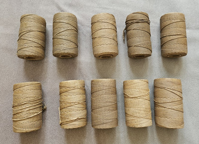 Lot of 10 Vintage Waxed Rayon String Twine Bell System Western Electric Blue Mtn