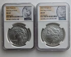 2023 $1 Morgan & Peace Dollar 2pc Set NGC MS69  First Day Of Issue
