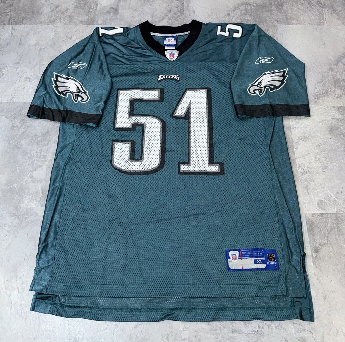 美品 Reebok NFL EAGLES 51 SPIKES Jersey PHILADELPHIA EAGLES TAKEO SPIKES JERSEY REEBOK VINTAGE NFL Green