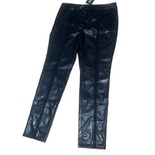 PrettyLittleThing  Black PU Lace Up Detail Trousers