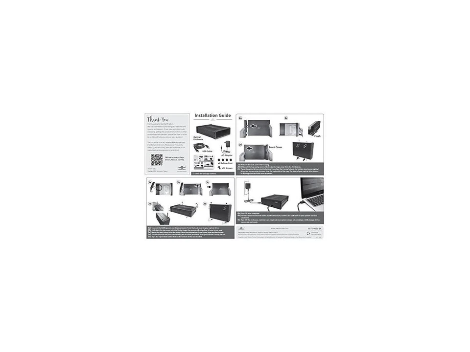 Gabinete externo Vantec NexStar DX2 USB 3.0 para unidad SATA Blu-Ray/CD/DVD Foto 3 de 4