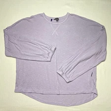 Buffalo by David Bitton Womens Top sz M Purple Long Sleeve Crew Neck Relaxed Fit