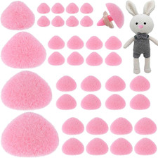 32pcs Craft Noses with Washers for Amigurumi, Plastic Doll Crochet Noses, Mix Si
