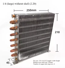 Copper tube aluminum fin heat exchanger condenser water-cooled radiator
