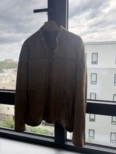 Massimo Dutti Men s Leather Jacket Brown, Mot...