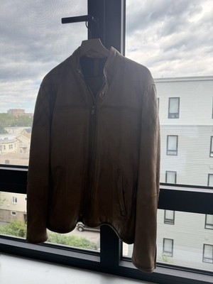 Massimo Dutti Men s Leather Jacket Brown, Motorcycle Style