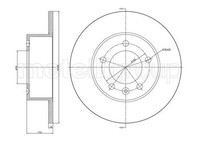 2X Metelli Bremsscheibe 23-1287C Passend FüR Nissan Opel Renault