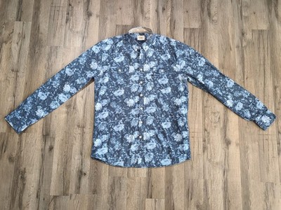 Lindbergh Hemd Herren Gr. M Blau Blumen Muster Langarm Sehr Guter Zustand