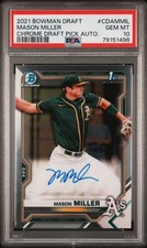 2021 Bowman Draft Chrome Mason Miller 1st Auto PSA 10 GEM MT #CDA-MMIL RC Rookie