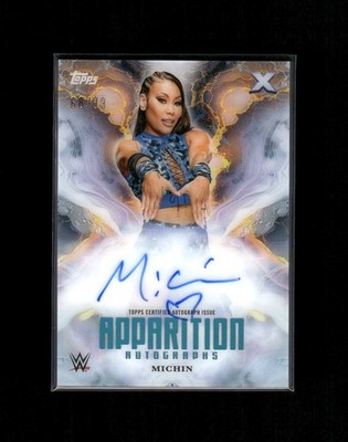 2025 Topps Exalted WWE Michin #APA-YIM Apparition Autographs Aqua /99