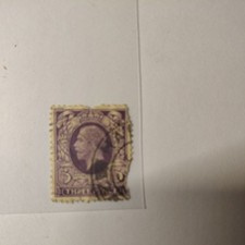 GB 1924 SG423 KING GEORGE V 3D THREE PENCE VIOLET BLOCK CYPHER WMK - USED KGV