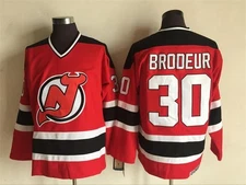 Men's No.30 Martin Brodeur Jersey Retro Style Red