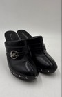 Michael Kors Women's Black Leather Studded Slip-On Mule Heels Size 9 M — photo 3