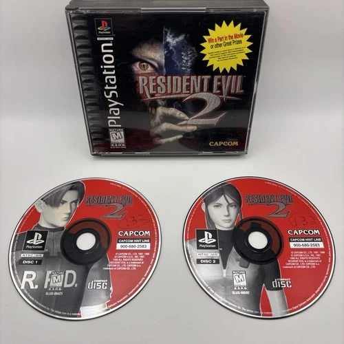 Resident Evil 2 PS1 Black Label NO MANUAL - TESTED - FAST SHIP - READ DESC