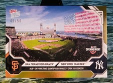 💥2026 Topps Now GOLD Foil💥#1 NY YANKEES / SF GIANTS Opening Day  49/50