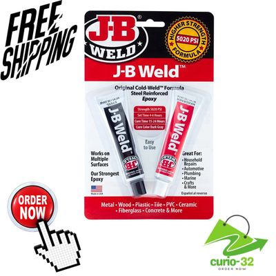 #ad Strongest Metal Steel Aluminum Bond Adhesive Cold Weld Reinforced Epoxy Glue 2Oz $11.99