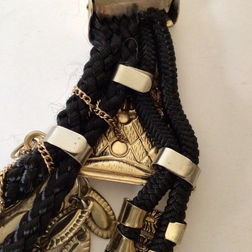 Vintage 1980's Gold & Black Rope Belt 32in Retro Fashion Accessory - Picture 10 of 12