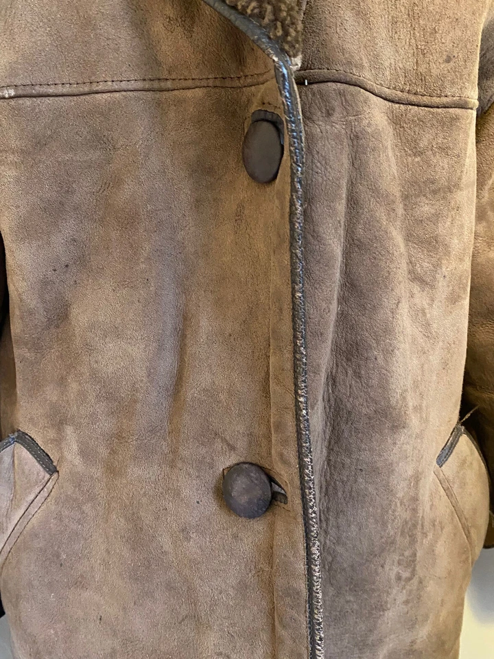 Vintage D. T Bayliss & Son Vintage Brown Authentic Sheepskin Jacket Size M - Image 3 of 4