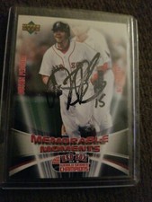 Dustin Pedroia Boston Red Sox 2007 Topps Card Signed Auto 