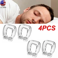 4PC Silicone Anti Snore Nose Clip Magnetic Stop Snoring Apnea Aid Device Stopper
