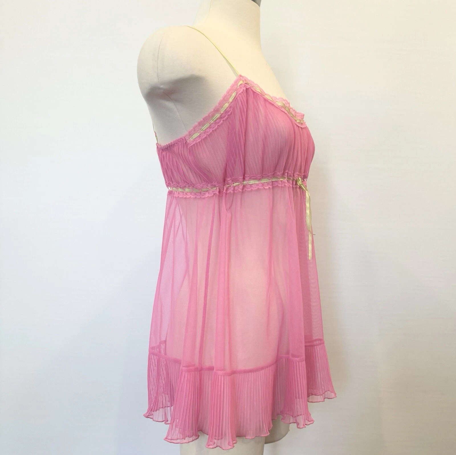 UNDERCOVER Abito slip bambola rosa Y2K Victoria's Secret cordino da latte L