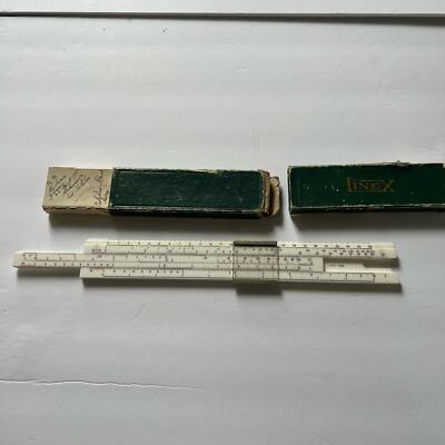 Linex 1200 vintage slide ruler with box 1930 s