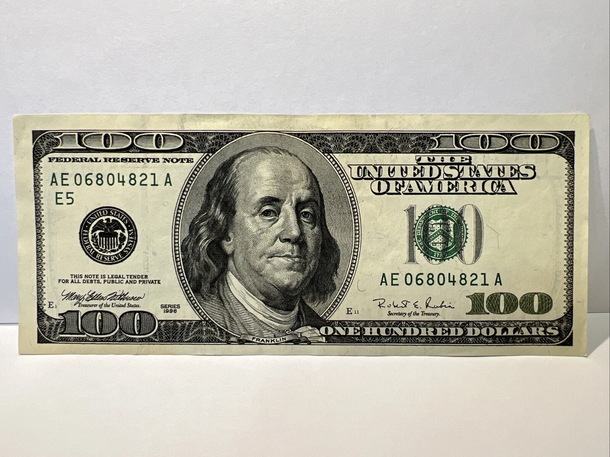 曾流通$100， 1996 美国小尺寸纸币说明| eBay