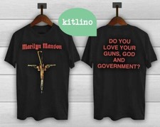 Marilyn Manson 2000 Guns God And Government Tour T-Shirt Two Sides B96370