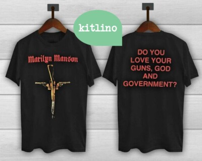 Marilyn Manson 2000 Guns God And Government Tour T-Shirt Two Sides B96370