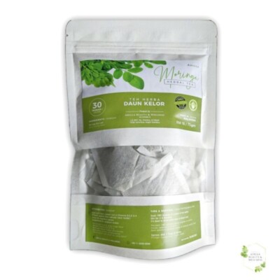 Moringa 30 Tea Bags Mega Pack Organic All-Natural - Caffeine-Free Herbal 