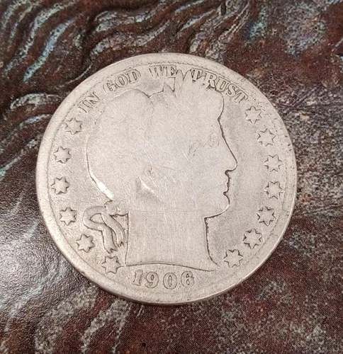 1906 D BARBER HALF DOLLAR FINE  TP-4517