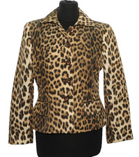 Superb Moschino Cheap And Chic Leopard Print Ladies Cotton Rayon Cropt Jacket 8