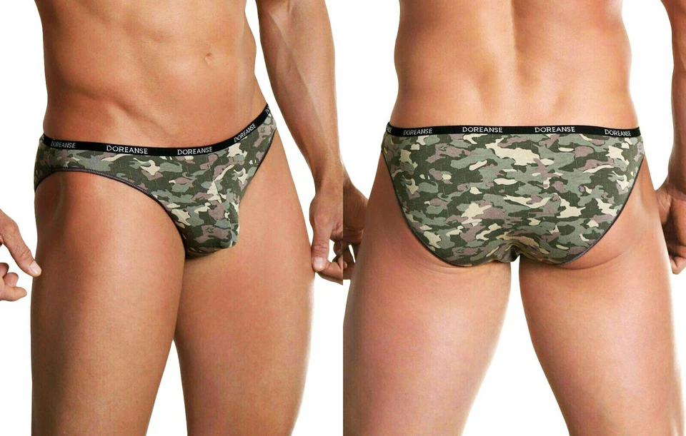 Doreanse 1335 Camuflaje Algodón Suave Calzoncillos Slips Bikini Ropa Interior Hombre Foto 4 de 4